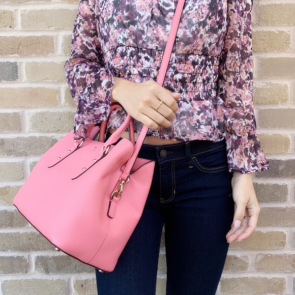 ‼️SALE‼️NWT Kate spade coral Satchel Crossbody - Picture 3 of 8